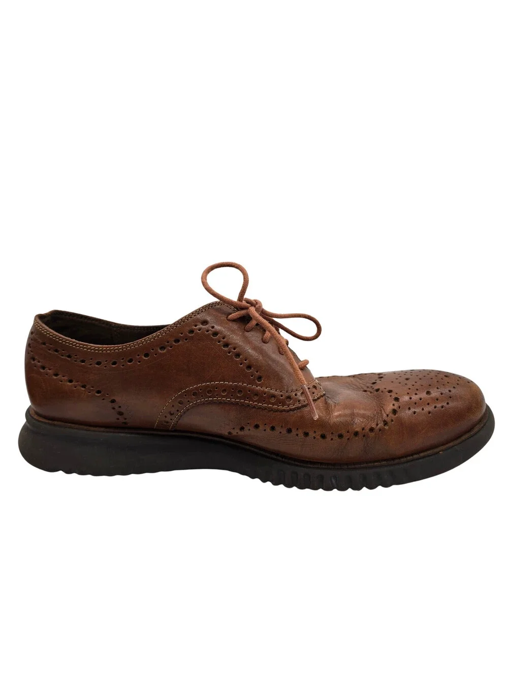 Cole Haan ZeroGrand Dress Shoes | Mens 11.5M | Brown Wingtip Oxford (C31535)